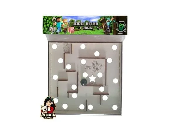 Labirinto Personalizado Lembrancinha Minecraft