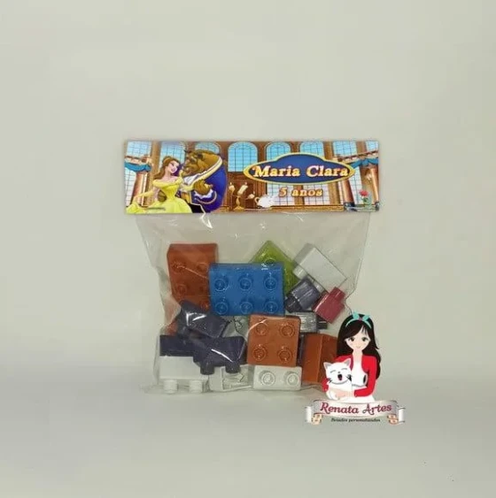 Blocos de Montar Personalizado a Bela e a Fera