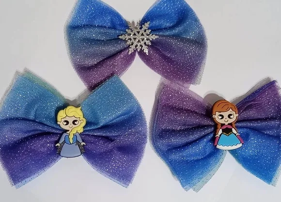 Lacinho com Aplique da Frozen - 3 Unidades