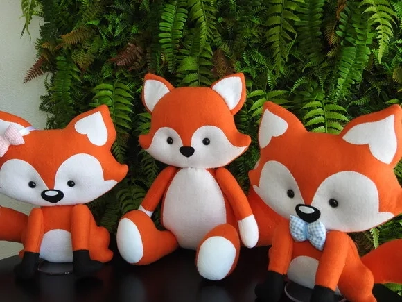 Raposa em Feltro - Kit 3 Peças