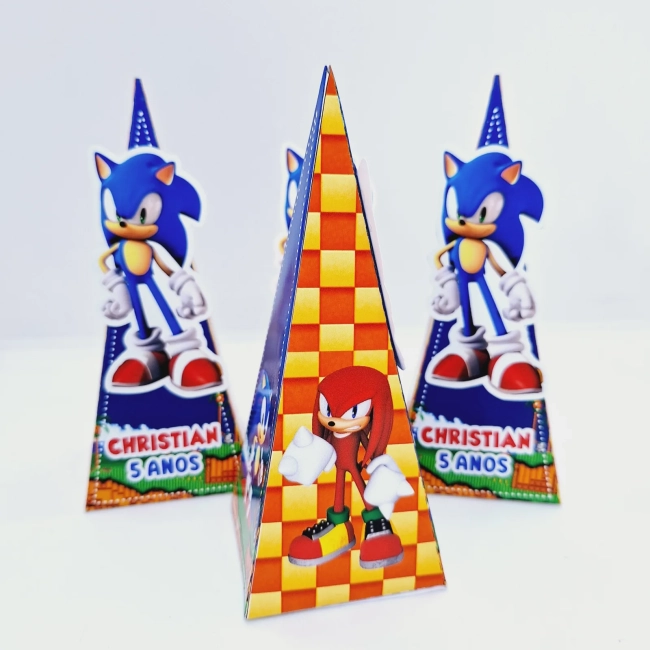 PEGUE E MONTE - Kit Festa SONIIC - Decoração de Festa - Caixinhas Personalizadas