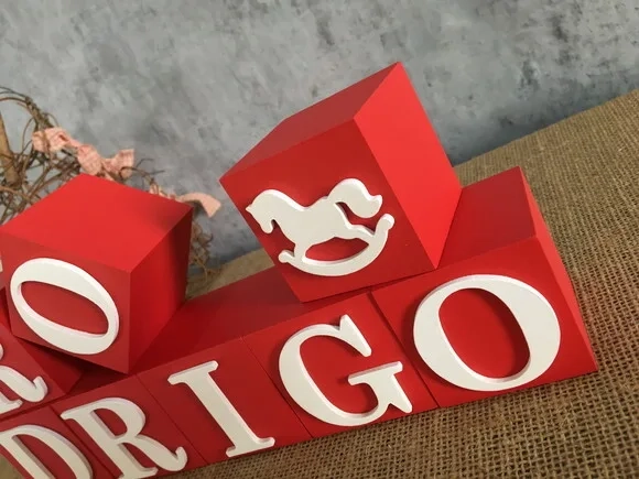 Cubos 6x6cm Cavalinho de Balanço