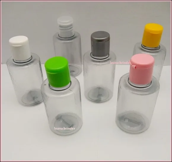 Frasco PVC 50 ml Com Tampas Flip To- pacote com 10 unidades