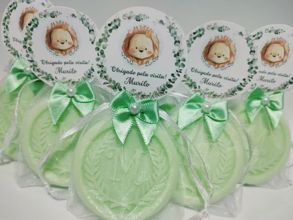 Lembrança de Nascimento Sabonete Letra Inicial Personalizada