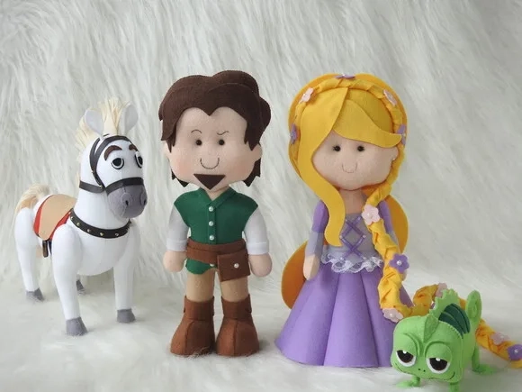 Kit Rapunzel em Feltro do Filme Enrolados