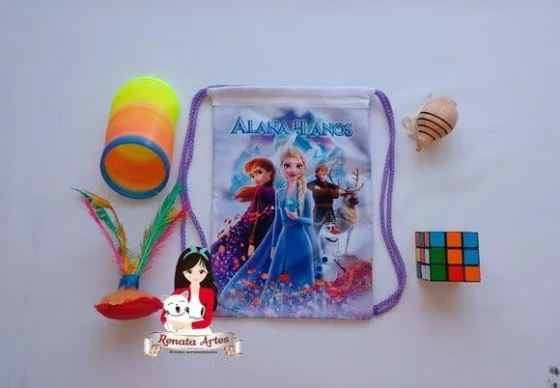 Mochila Brinquedos Retrô Tema Frozen 2