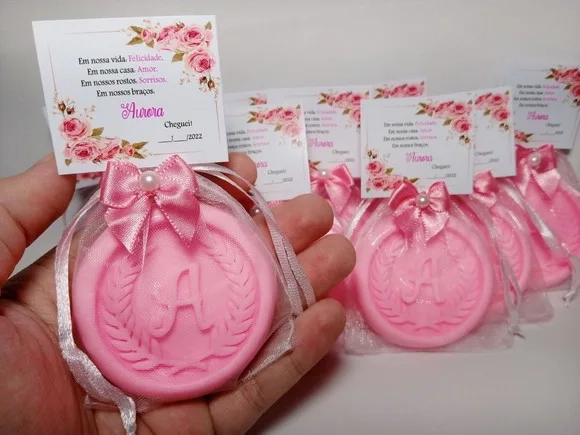 Lembrancinha Maternidade, Sabonete Letra Personalizada