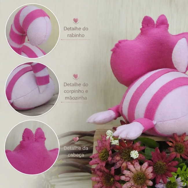 Boneco Gato De Cheshire Da Alice No País Maravilhas