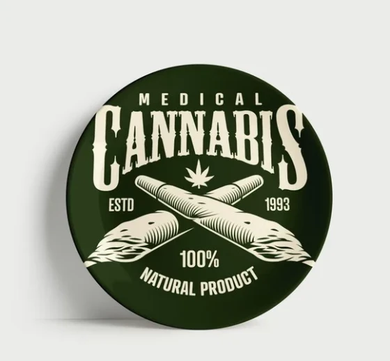 Prato Decorativo Cannabis Medicinal