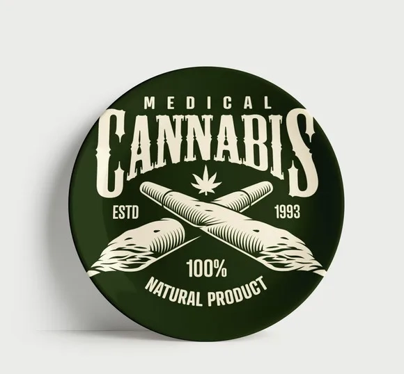 Prato Decorativo Cannabis Medicinal