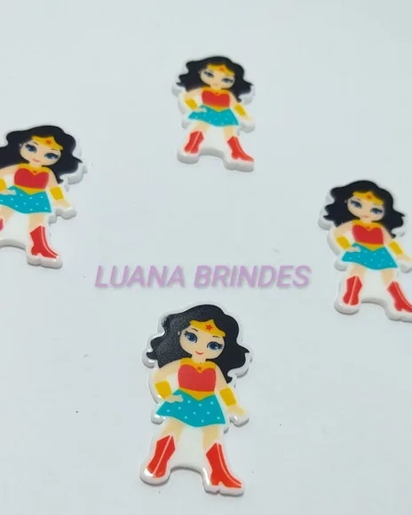 Aplique Mulher Maravilha - Pct com 6 Unidades