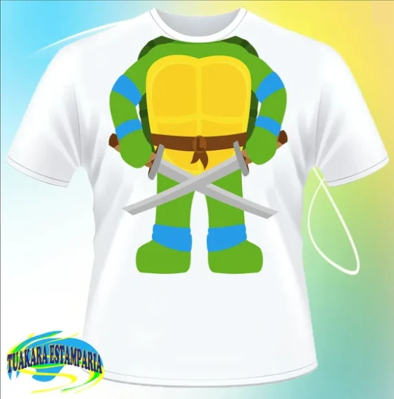 Camiseta Corpo Tartaruga Ninja Leonardo