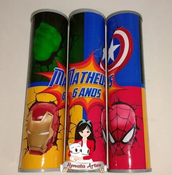 Pega Varetas Personalizado Vingadores com Homem Aranha