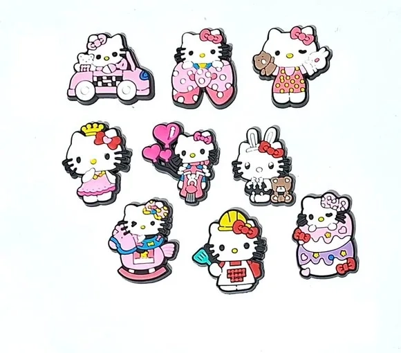 Aplique Hello Kitty Emborrachado Pacote com 9 Unidades