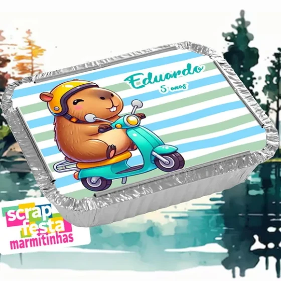 Marmitinha Personalizada Festa Capivara Cute