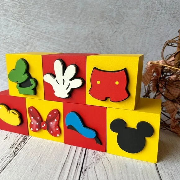 Disney Cubos 6x6cm - Decoração de Festa Infantil e Bebê