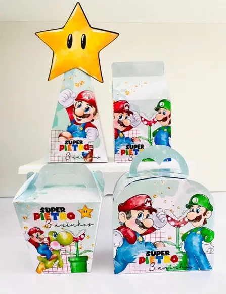 Kit 60 Lembrancinhas Mario Bros