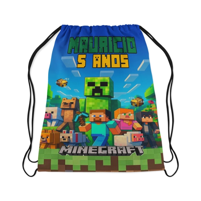 Mochilinha Personalizada para lembrancinhas Minecraft