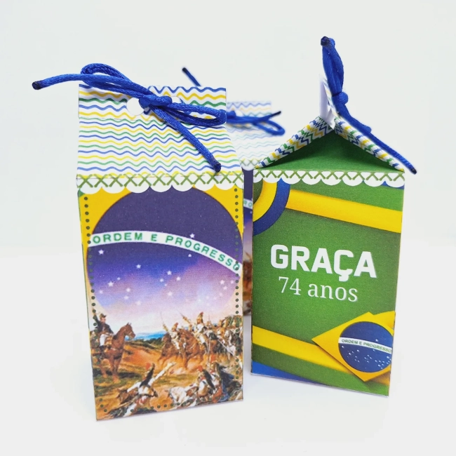 PEGUE E MONTE - Kit Festa BRASIL - Decoração de Festa - Caixinhas Personalizadas