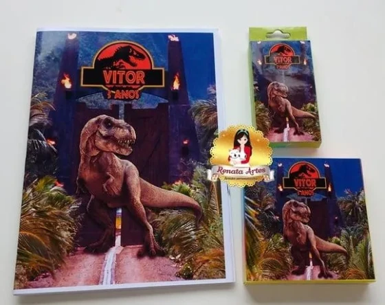 Kit Passatempo Personalizado Dinossauro