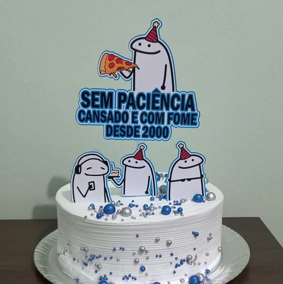 Topo de Bolo Flork sem Paciência