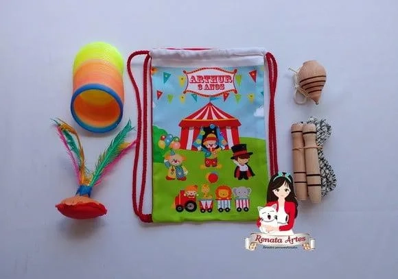 Mochila Boa Infância Tema Circo 2