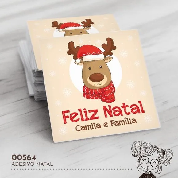 Adesivo Quadrado Natal - 00564