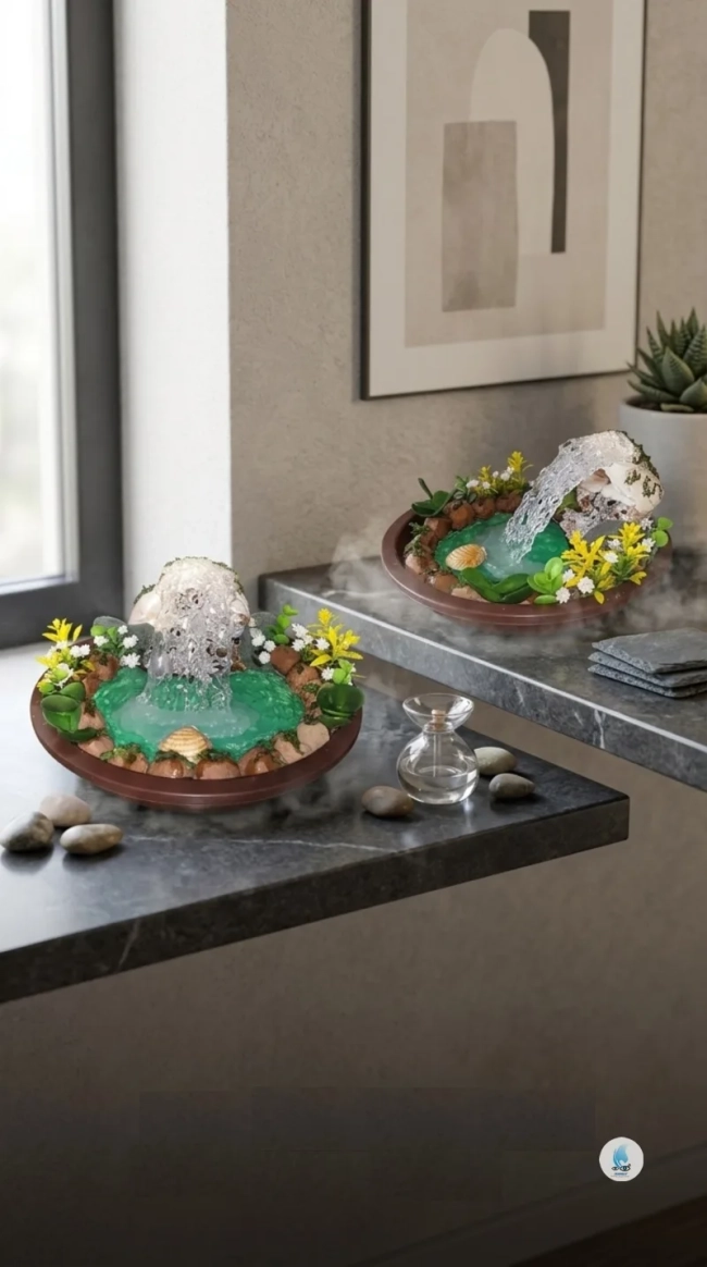 Fonte Artesanal Artificial para Decoração - Não Uso de Água