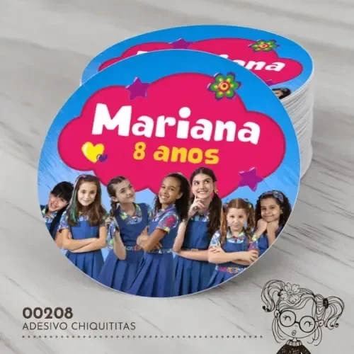 Adesivo Redondo Chiquititas - 00208