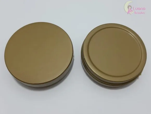 Latinha Dourado de Plástico 5,5cm Pacote com 12unidades