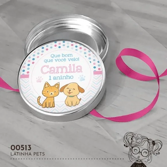 Latinha Adesivada Pets - 00513