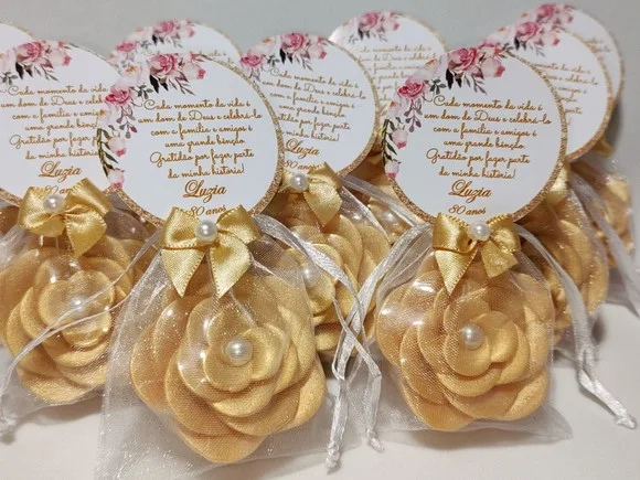 Lembrancinha Aniversário 80 Anos: Sabonete Flor Camélia Luxo