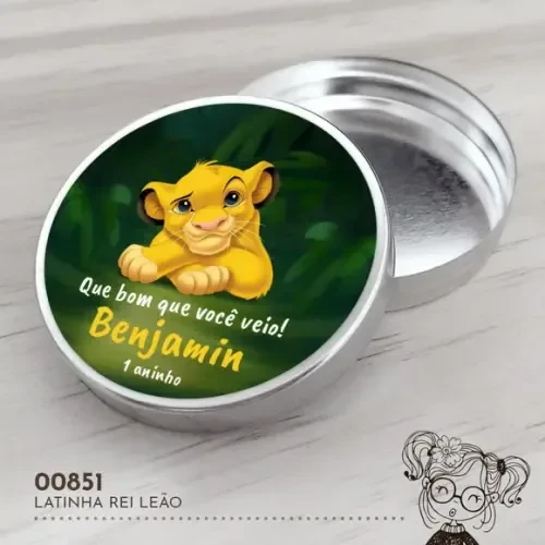 Latinha Adesivada Rei Leão - 00851