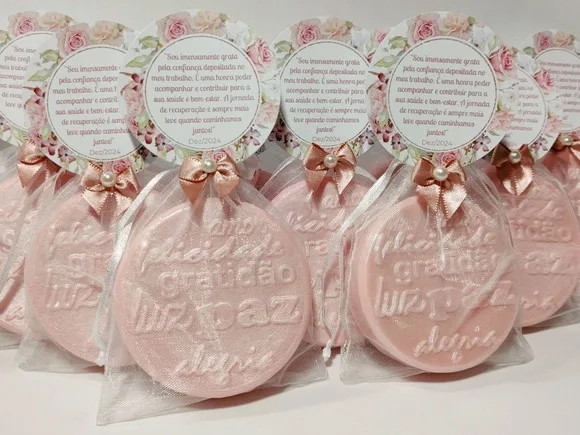 Lembrancinha de Aniversário: Sabonete Desejos de Gratidão G