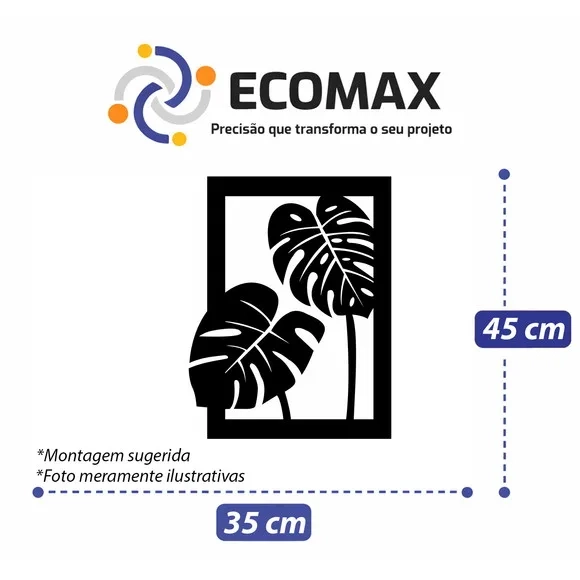 Quadro Decorativo Vazado Costela de Adão 3d Preto mdf
