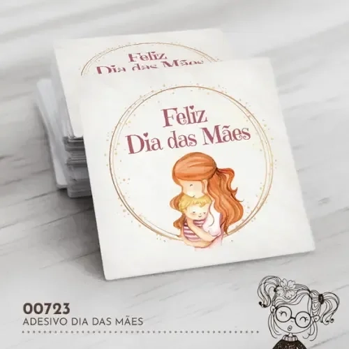 Adesivo Quadrado Dia das Mães - 00723