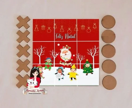 Jogo da Velha Personalizado de Natal Novo