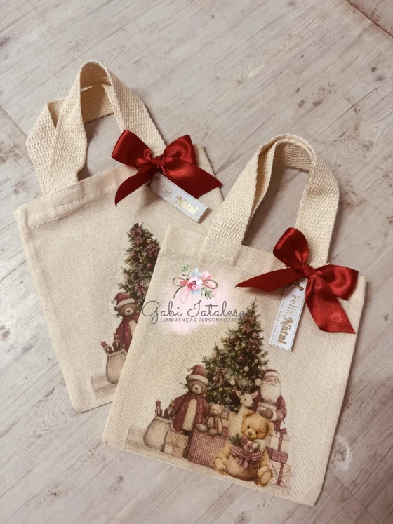 Sacolinha de Algodão Natal