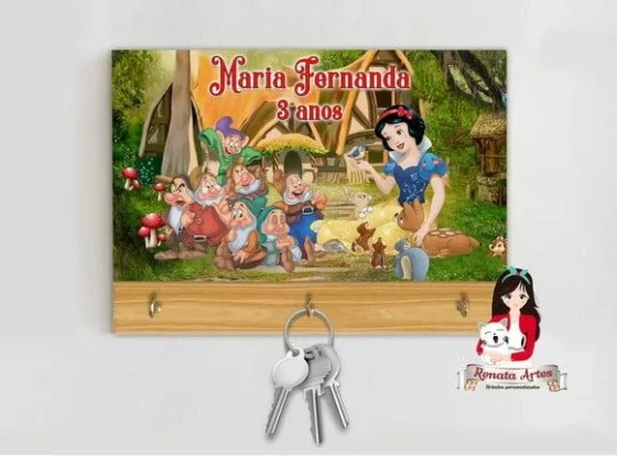 Porta Chaves Personalizado Branca de Neve