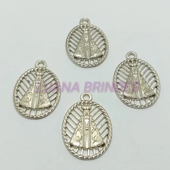 Medalha de Nossa Senhora Aparecida Prata de 3,6 cm