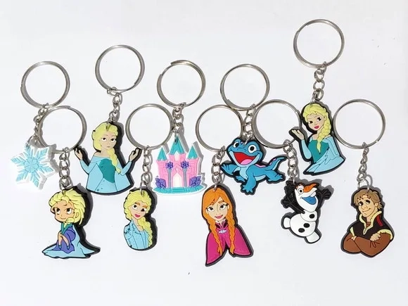 Chaveiro Frozen Emborrachado Pacote com 10 Unidades