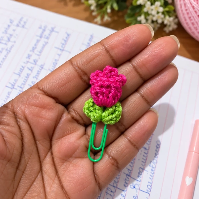 Kit 20 Lembrancinhas Dia dos Professores | Clip Tulipa com Card