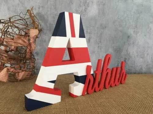 INGLATERRA Nomes de MDF -Personalizado TCC