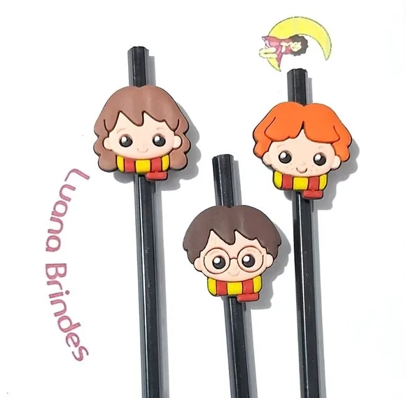 Lápis C/ponteira Harry Potter Emborrachado Pacote C/6 Peças