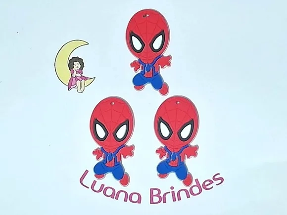 Pingente Homem Aranha Emborrachado Pacote com 6 Unidades