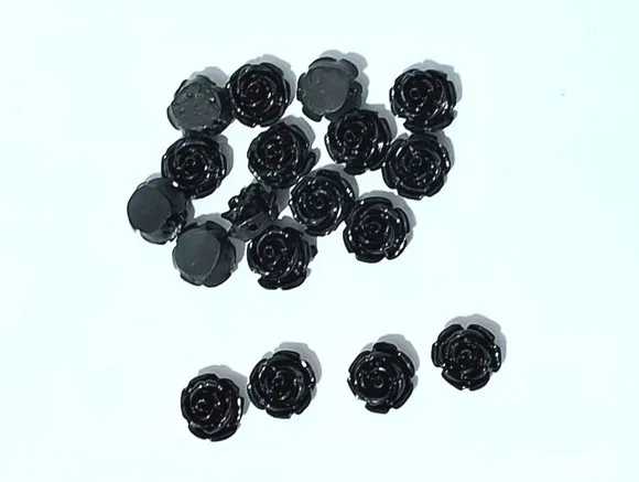 Rosa de Resina Plástica Furo Passante 1,6cm - 10 Unidades