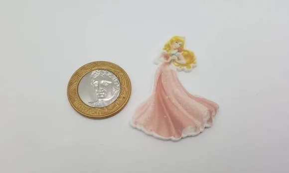 Aplique da Princesa Aurora em Acrílico Uv com 5cm