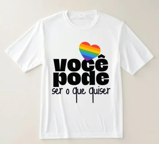 Camiseta Lgbtqia+ Você Pode Ser o Que Quiser Orgulho
