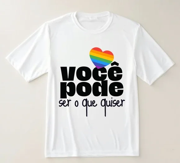 Camiseta Lgbtqia+ Você Pode Ser o Que Quiser Orgulho