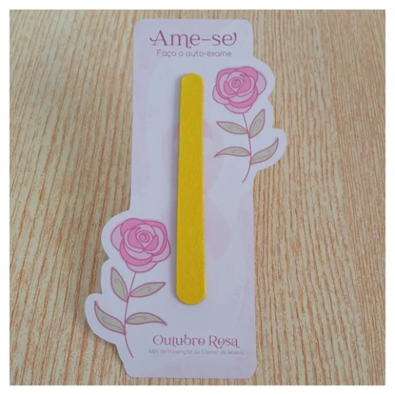 Card com Mini Lixa Outubro Rosa